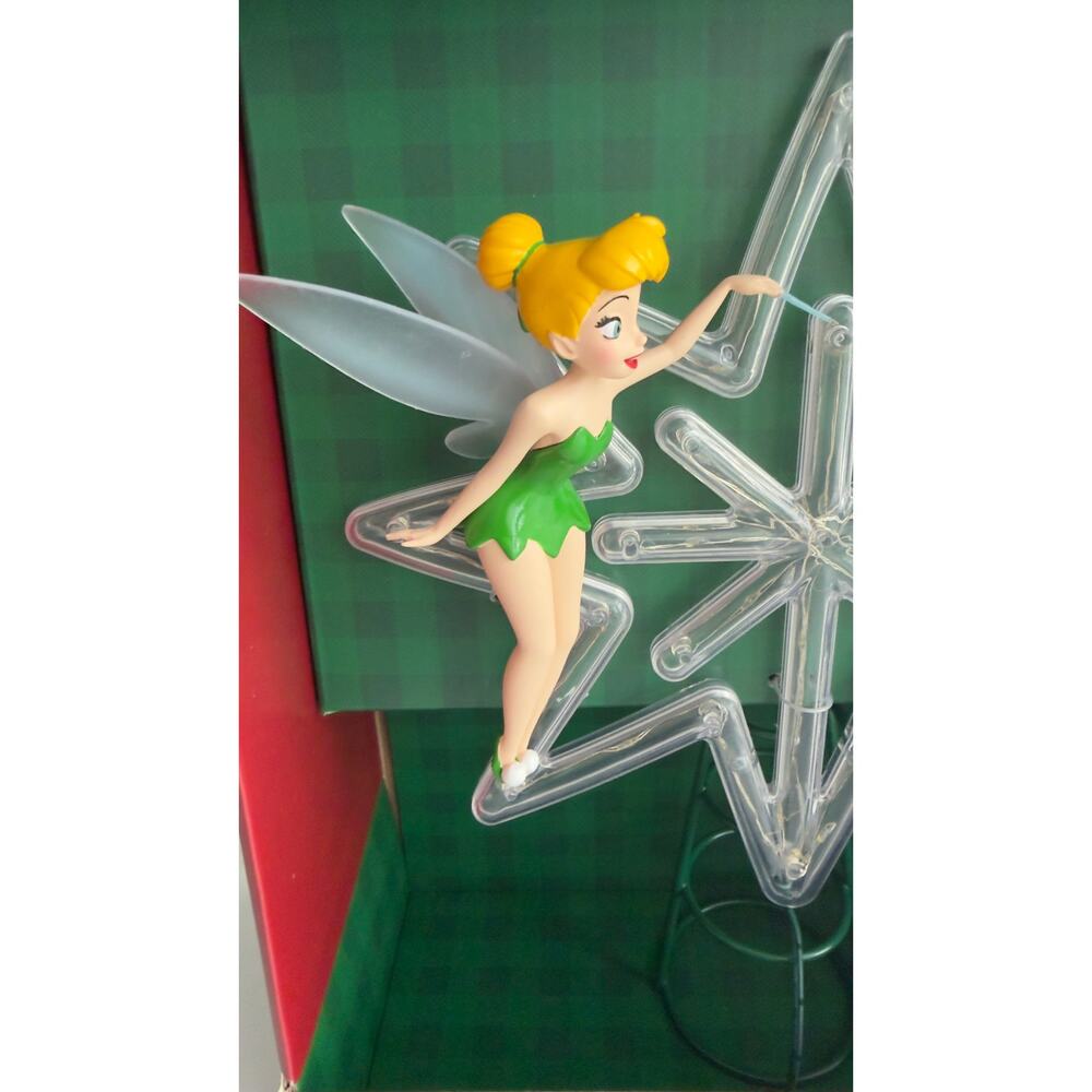Disney Tinker Bell Light-Up Tree Topper Peter Pan Christmas Wishing Star NEW - Picture 2 of 7